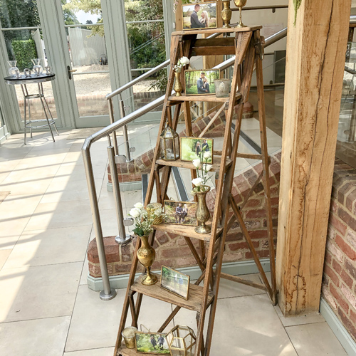 Rustic ladder display