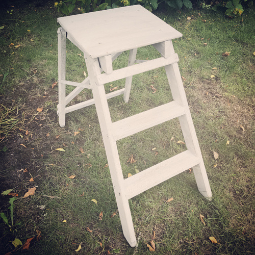 Small white wooden ladder