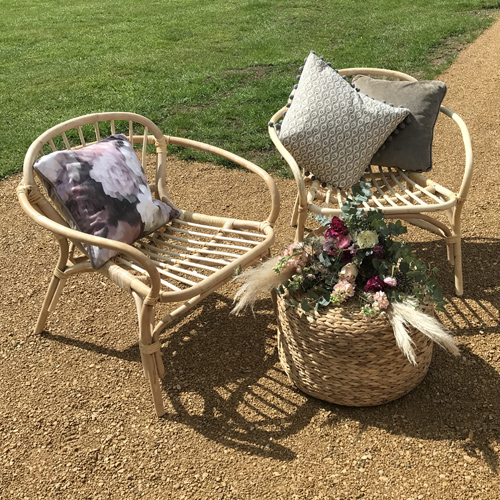 bamboo seating area