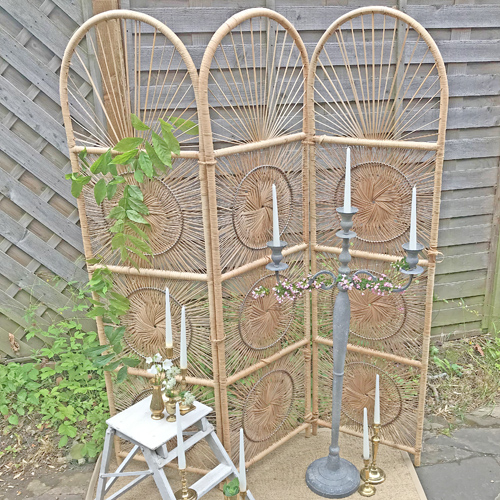 Boho bamboo screen