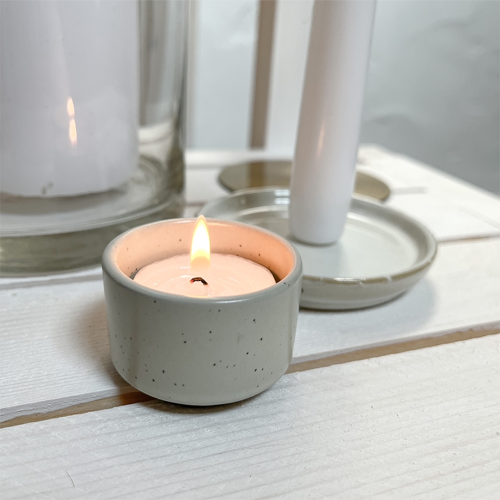 Beige tealight holder