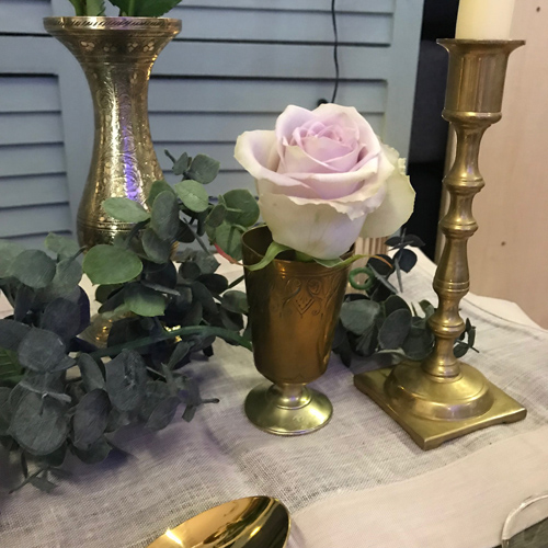 brass vases