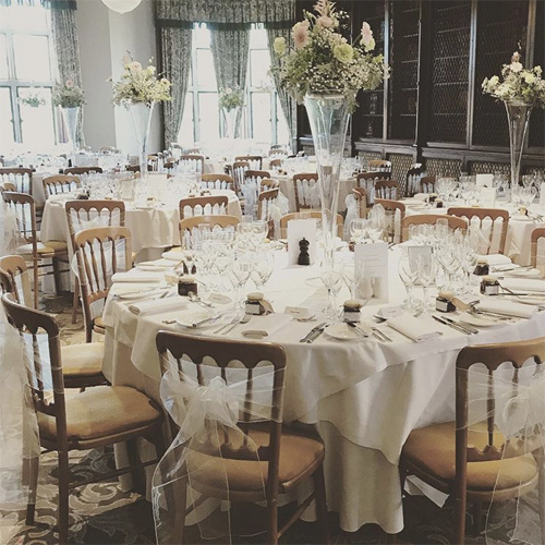 Ivory organza chair bows