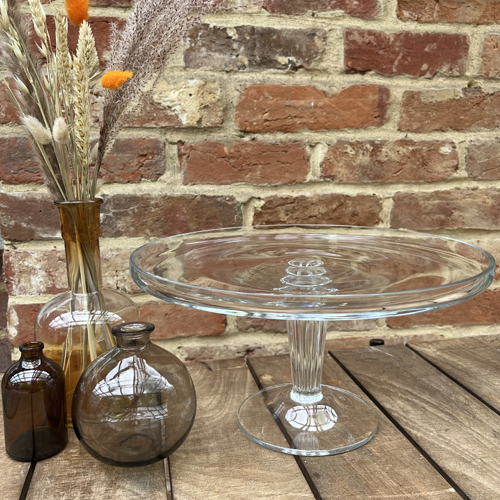 glass cake stand