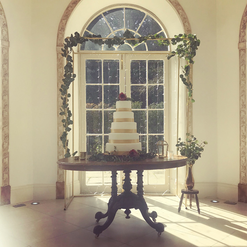 Gold wedding arch frame