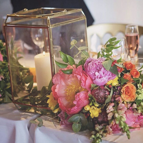 Gold brass storm lanterns