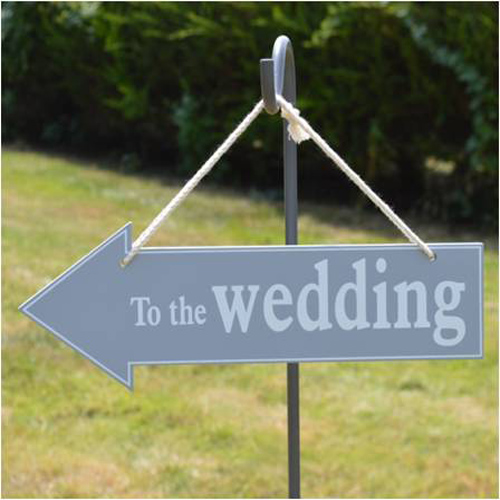 Wooden to the wedding sign