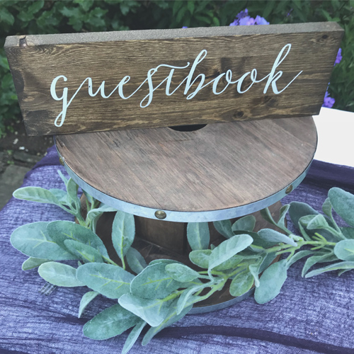 Rustic guestbook sign