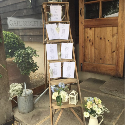 Rustic ladder table plan 