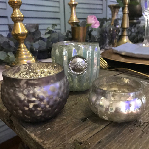 Mercuried tealight holders