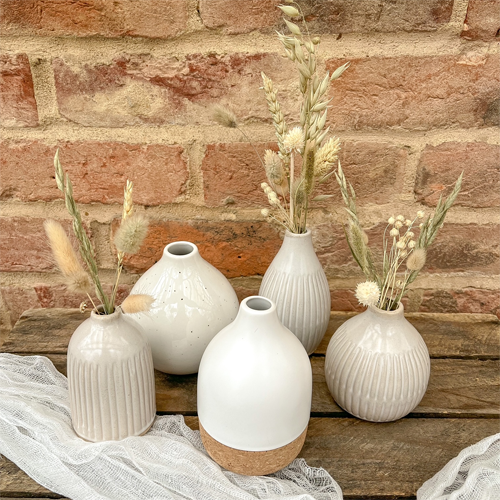 Neutral bud vases