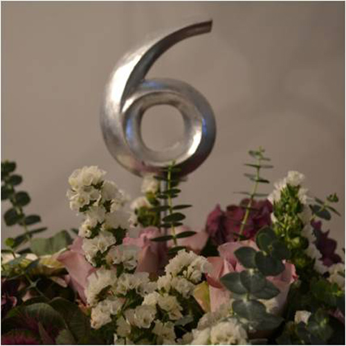 Silver numbers on sticks