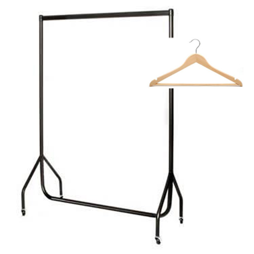 Clothes rail and hangers