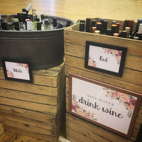Vintage rustic wooden apple crates