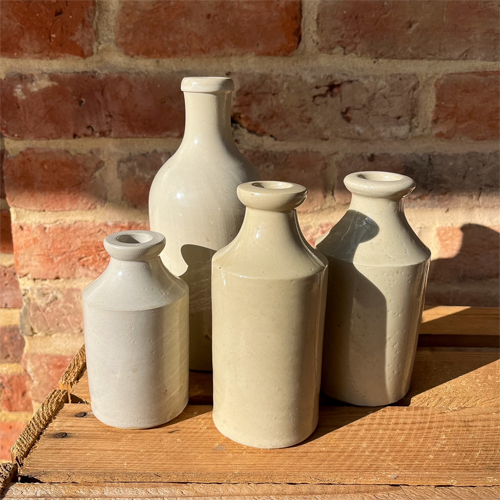 Stoneware bottle vases