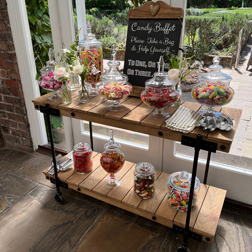 sweetie candy bar hire jars and scoops