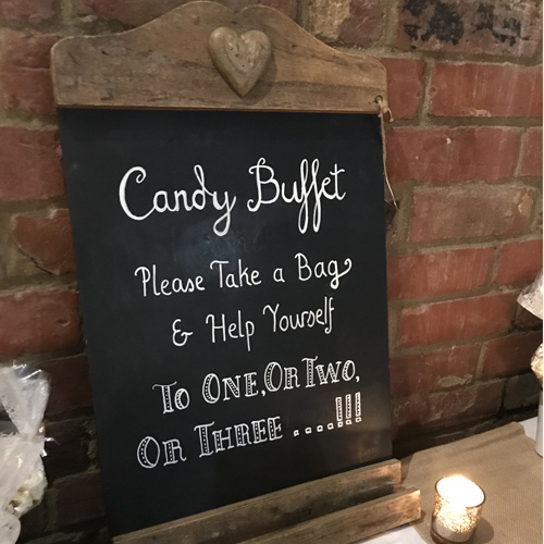 Vintage style blackboard sign