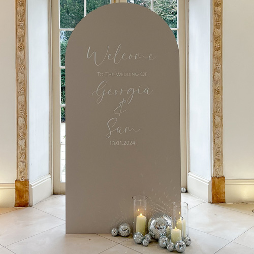 Wedding welcome sign hire