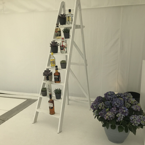 White wooden display ladder