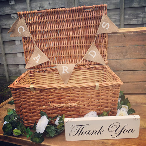 Wicker basket postbox