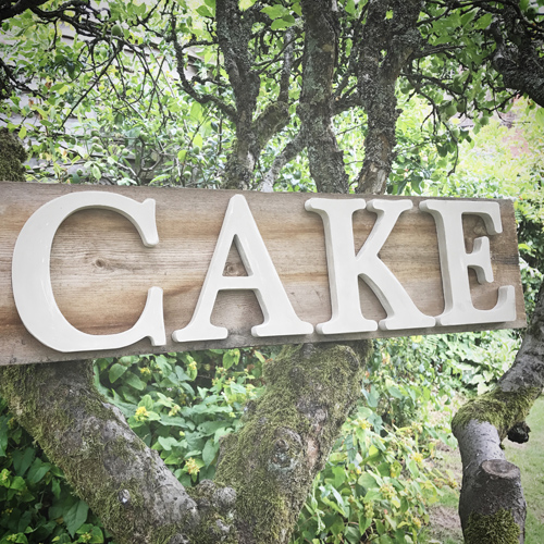 Large cake sign