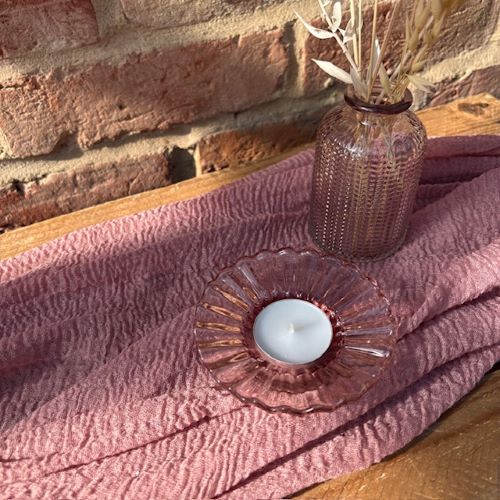 dusky pink table runner