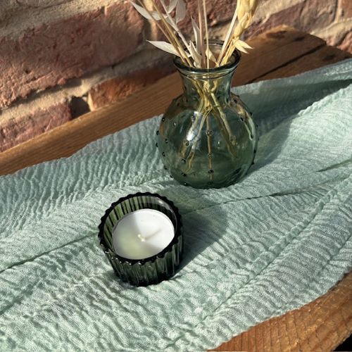 Green table runner