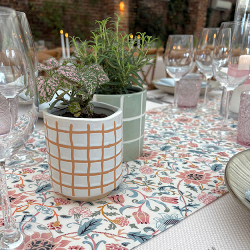 Coloured plant pot hire