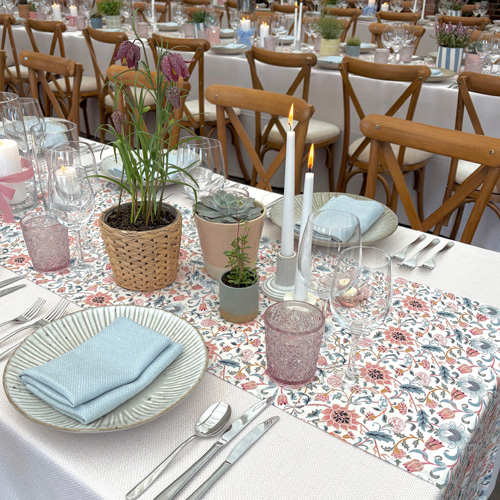 Floral table runner hire